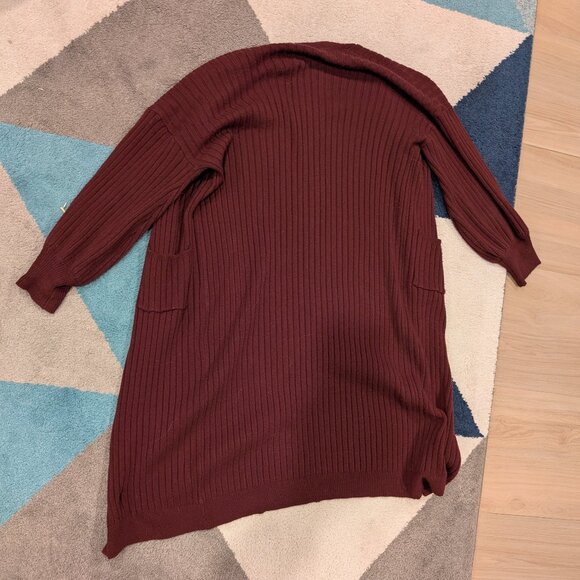 525 XS Burgundy Long Sweater - Picture 3 of 3